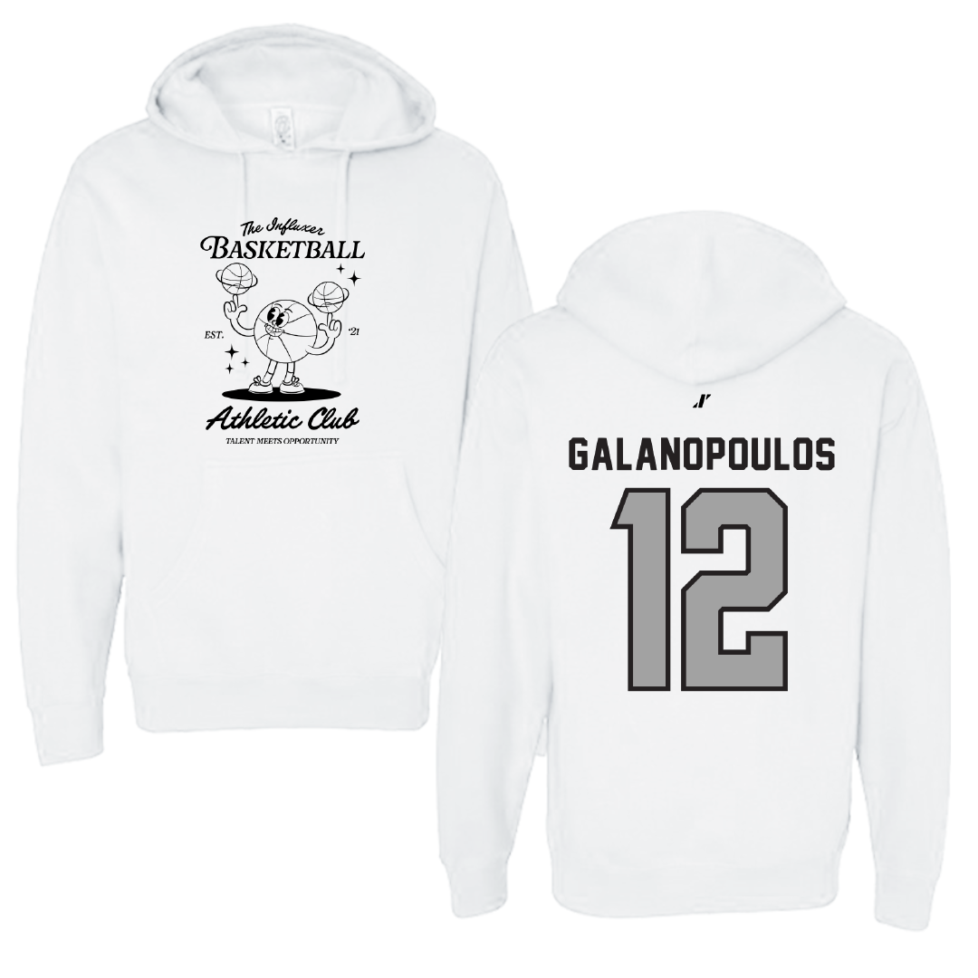 Basketball White Influxer Athletic Club Hoodie - #12 Sam Galanopoulos