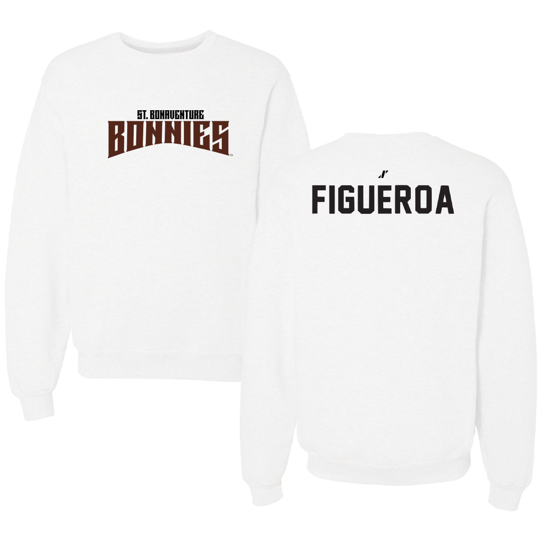 St. Bonaventure University TF and XC White Classic Crewneck - Christian Figueroa