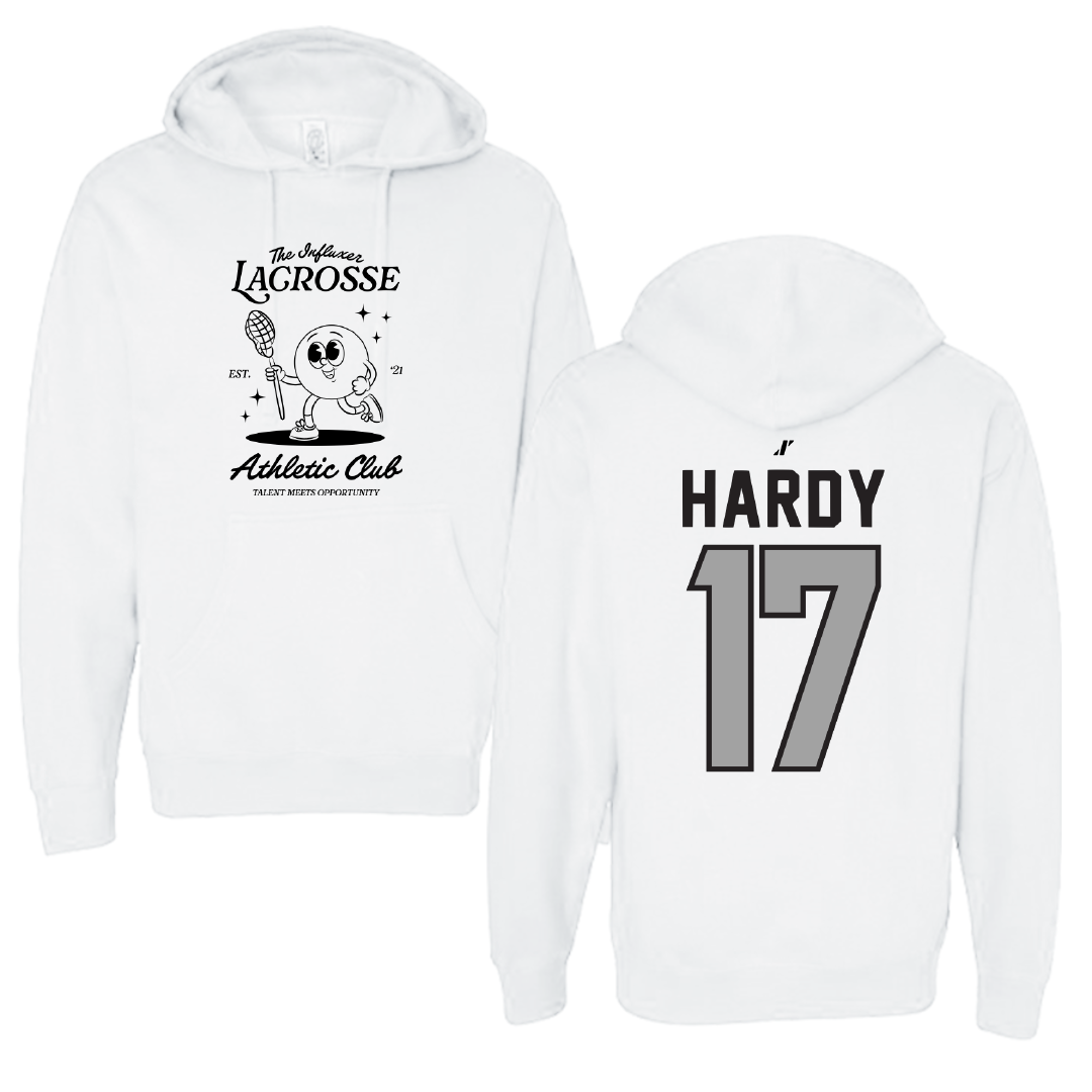 Lacrosse White Influxer Athletic Club Hoodie - #17 Austin Hardy