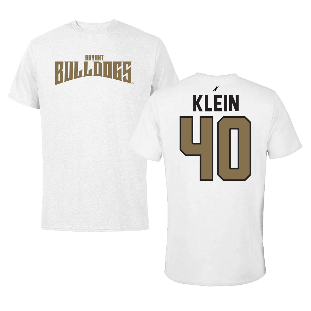 Bryant University Lacrosse White Classic Tee - #40 Sam Klein