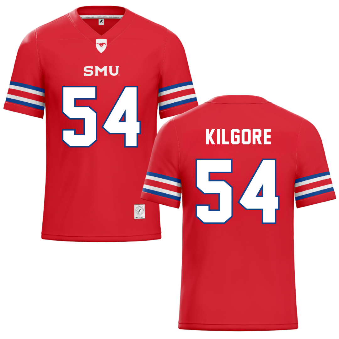 Southern Methodist University Red Football Jersey - #54 Alex Kilgore