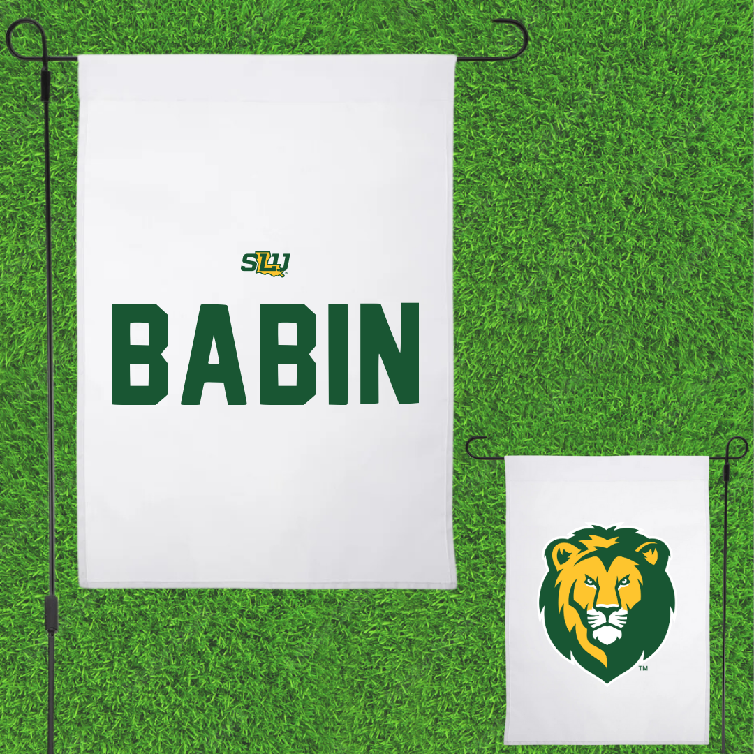 Southeastern Louisiana University TF and XC White Garden Flag - Bailey Babin
