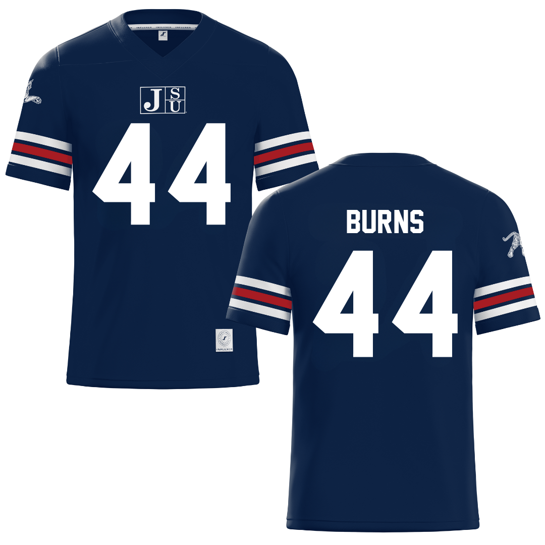 Jackson State University Navy Football Jersey - #44 Hunter Burns