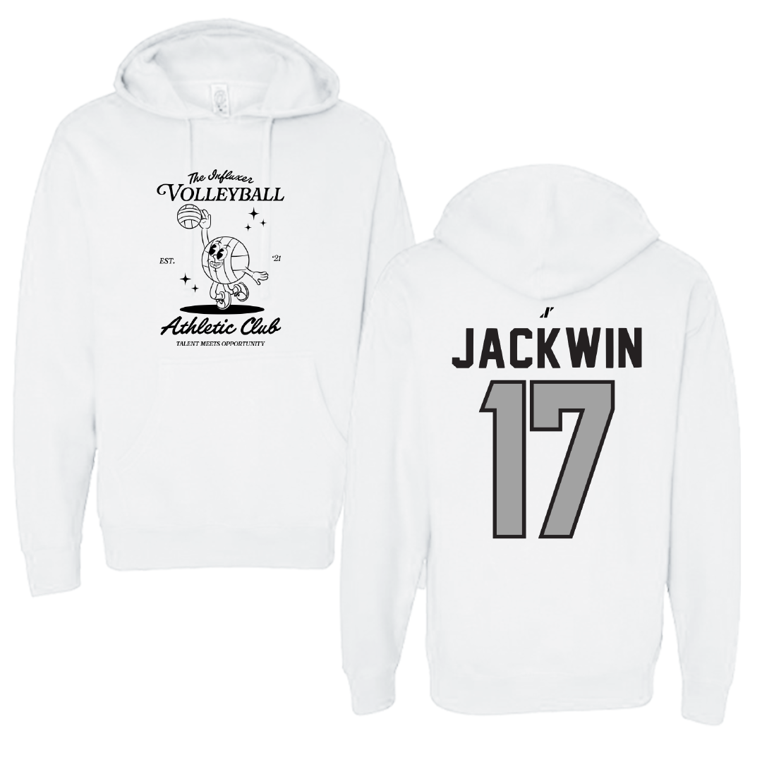 Volleyball White Influxer Athletic Club Hoodie - #17 Sydney Jackwin