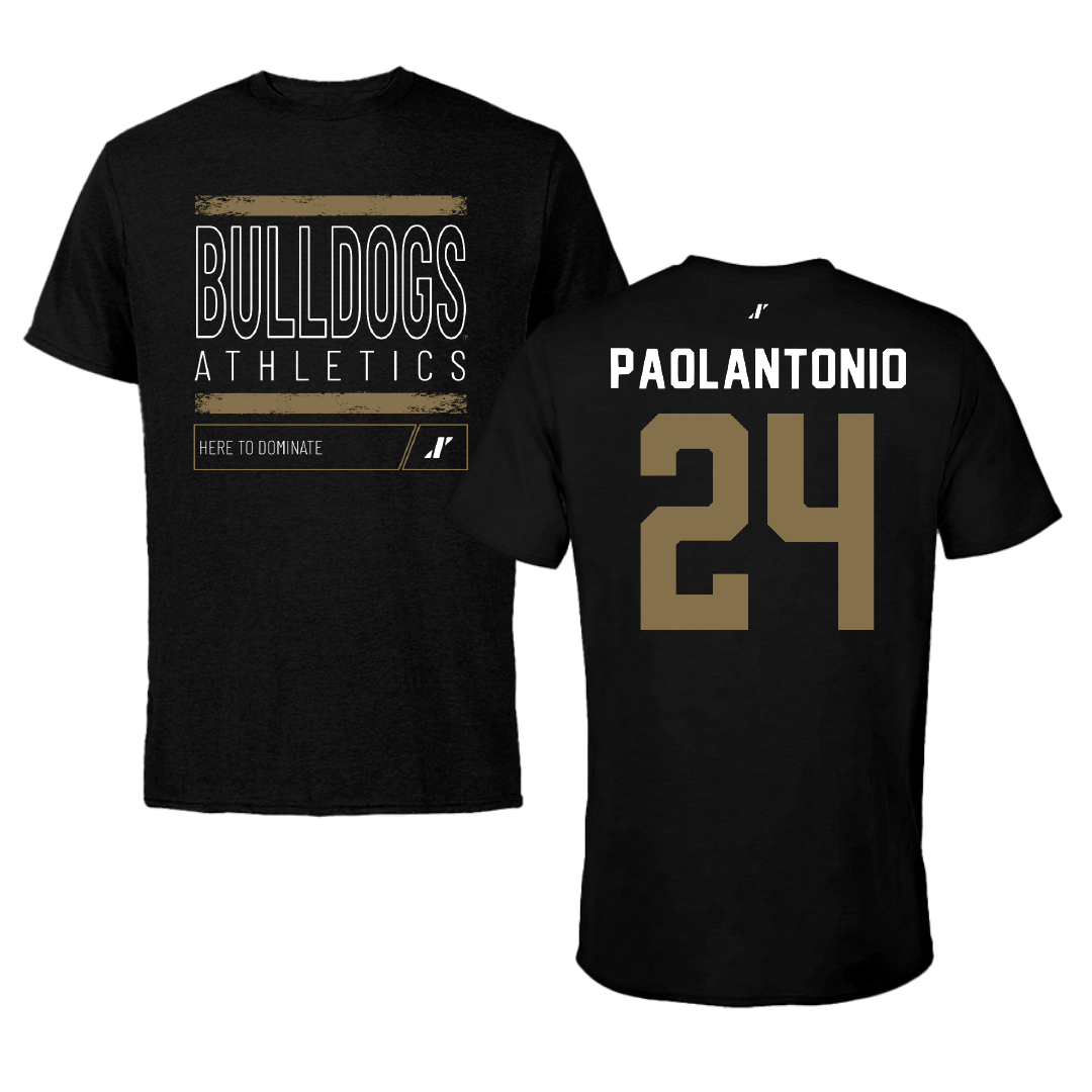 Bryant University Softball Black Dominate Tee - #24 Caroline Paolantonio