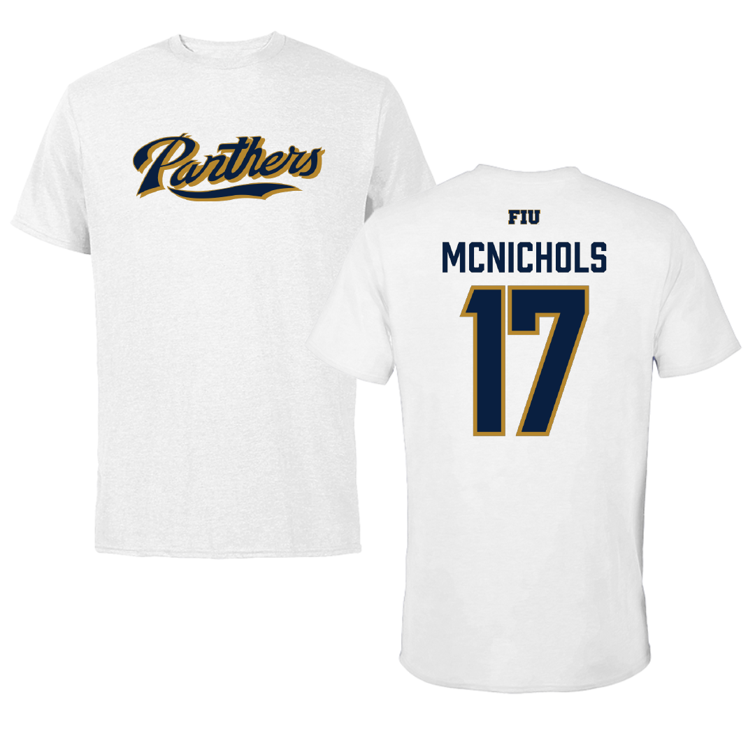 Florida International University Softball White Performance Tee - #17 Brooke McNichols