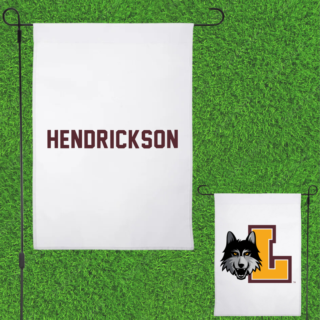 Loyola University-Chicago TF and XC White Garden Flag - Fran Hendrickson