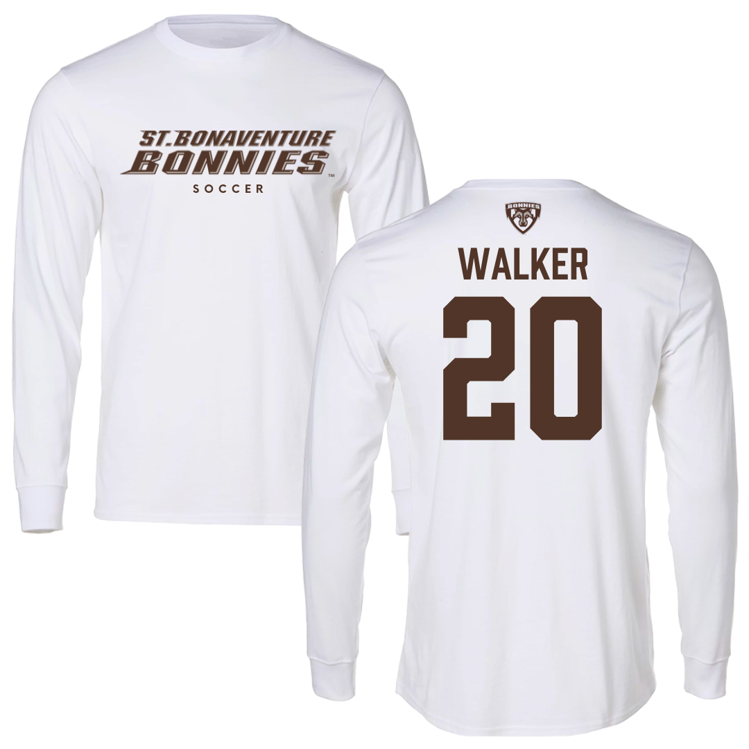 St. Bonaventure University Soccer White Performance Long Sleeve - #20 Hannah Walker