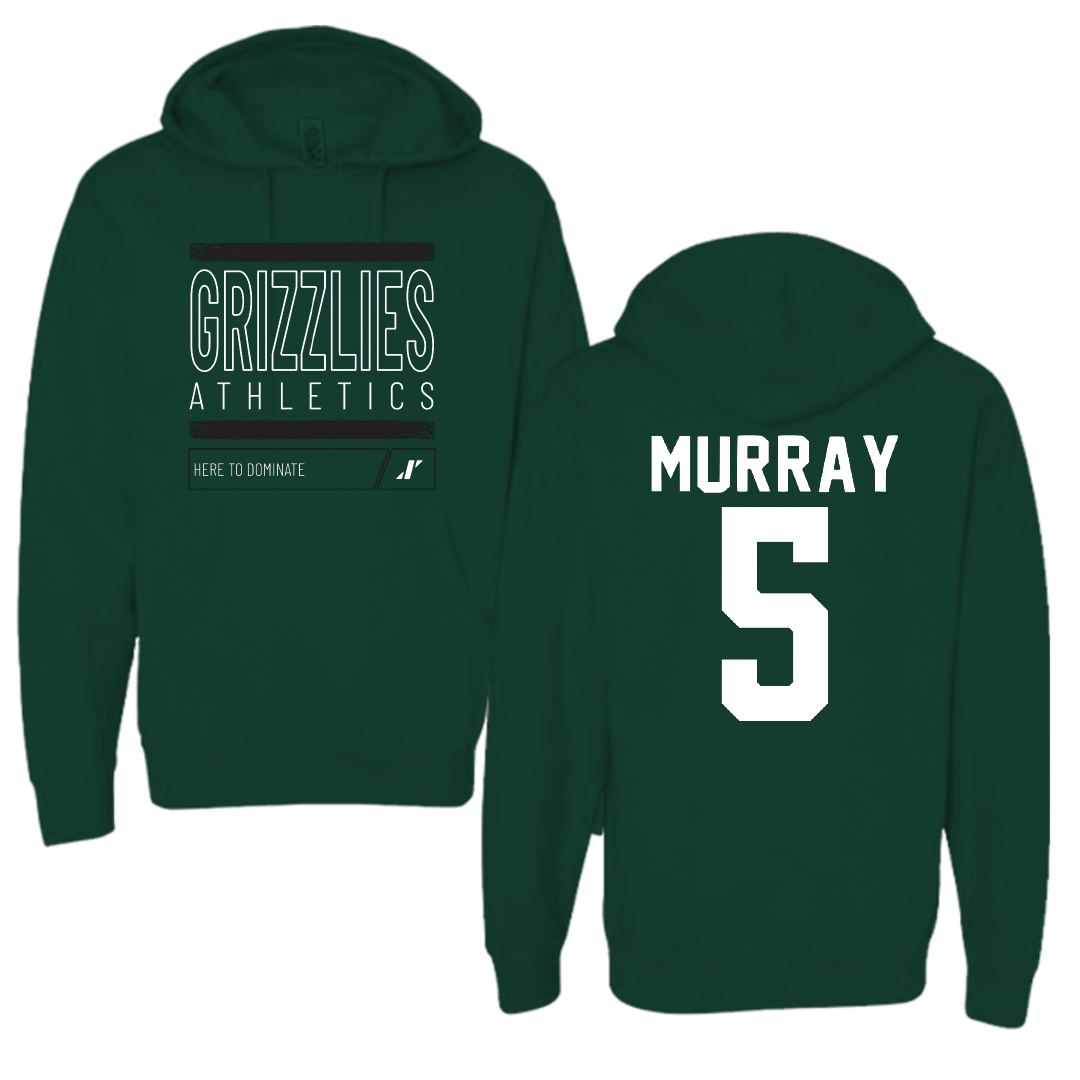 Adams State University Baseball Forest Green Dominate Hoodie - #5 Connor Murray