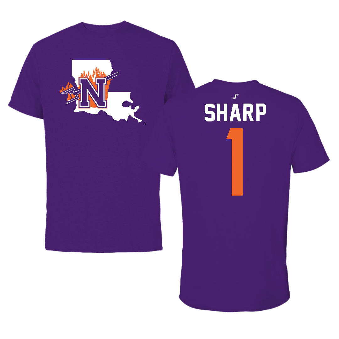 Northwestern State University Softball Purple State Performance Tee - #1 Skye Sharp