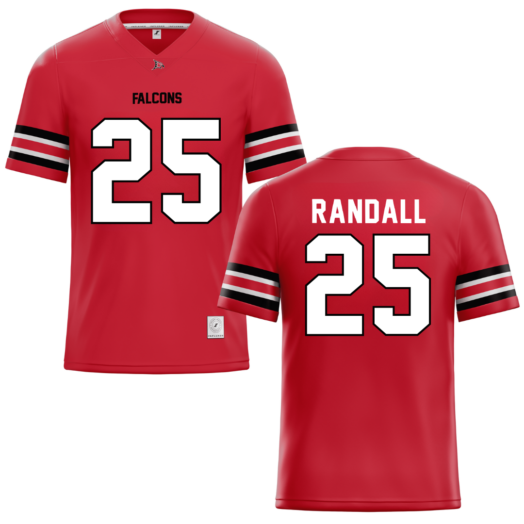 University of Wisconsin-River Falls Red Football Jersey - #25 Isaiah Randall