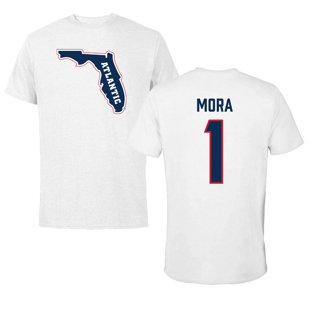 Florida Atlantic University Softball White Performance Tee - #1 Jesiana Mora