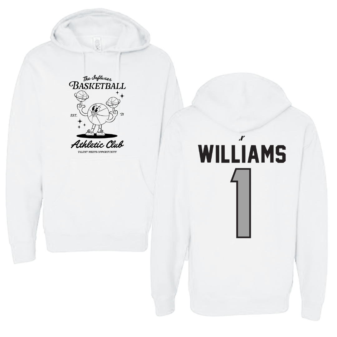 Basketball White Influxer Athletic Club Hoodie - #1 Justice Williams