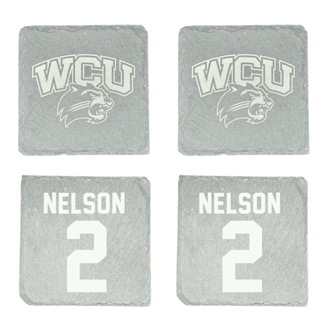 Western Carolina University Football Stone Coaster (4 Pack)  - #2 Micah Nelson