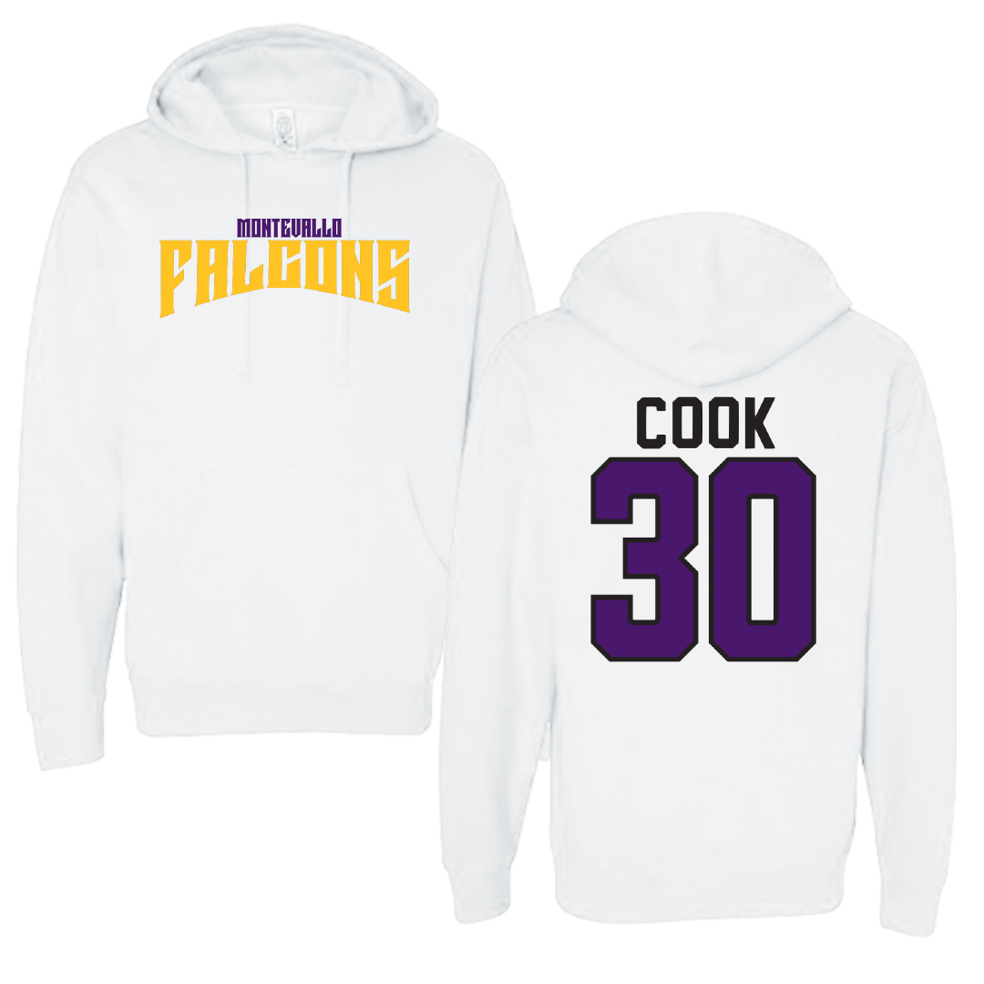 University of Montevallo Basketball White Classic Hoodie - #30 Savannah Cook
