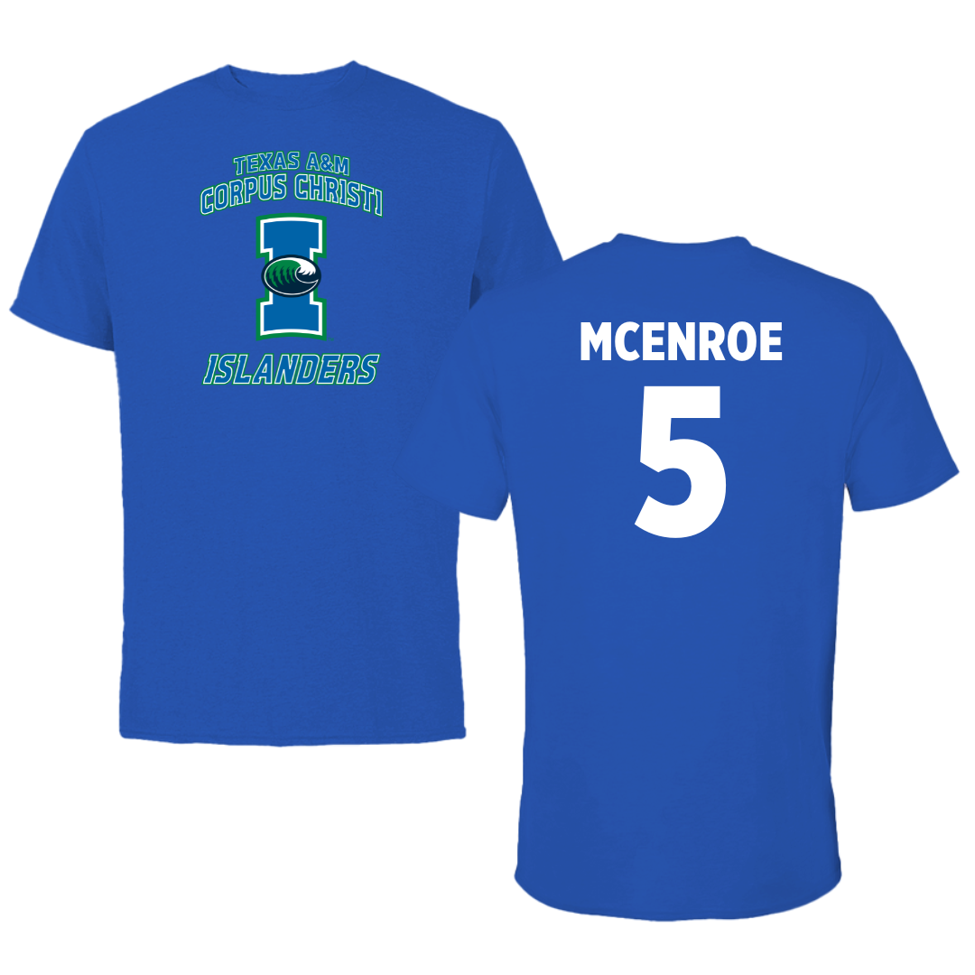 Texas A&M University-Corpus Christi Baseball Blue Islanders Performance Tee - #5 Tucker McEnroe