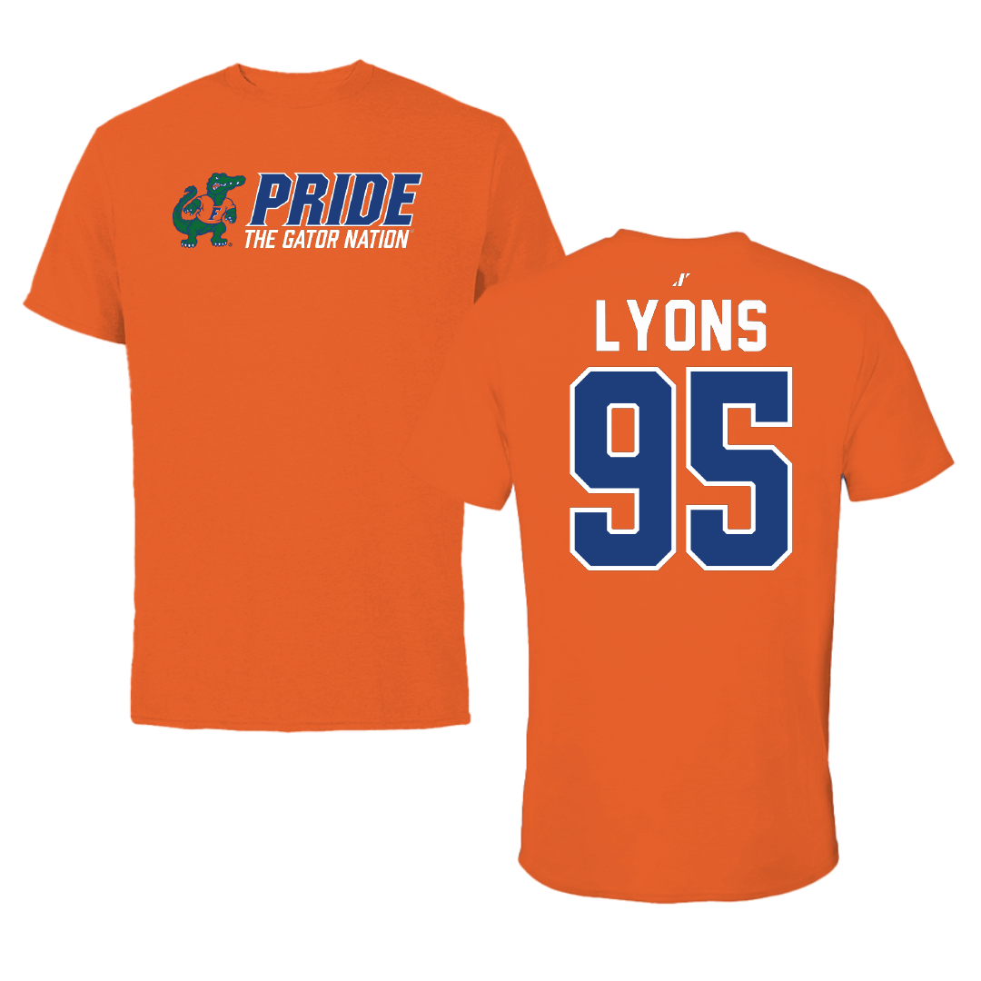 University of Florida Football Orange General Tee - #95 Jamari Lyons
