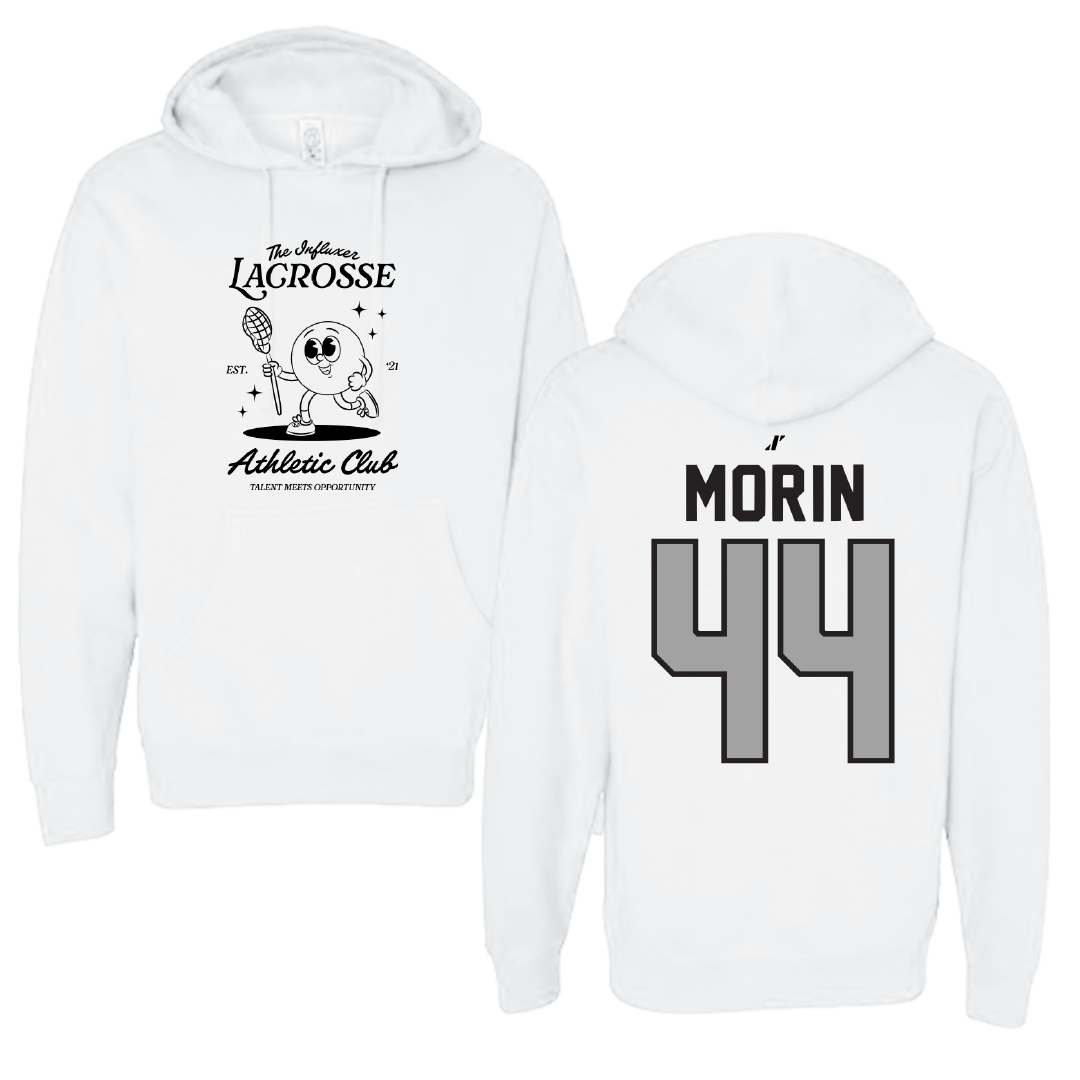 Lacrosse White Influxer Athletic Club Hoodie - #44 Sam Morin