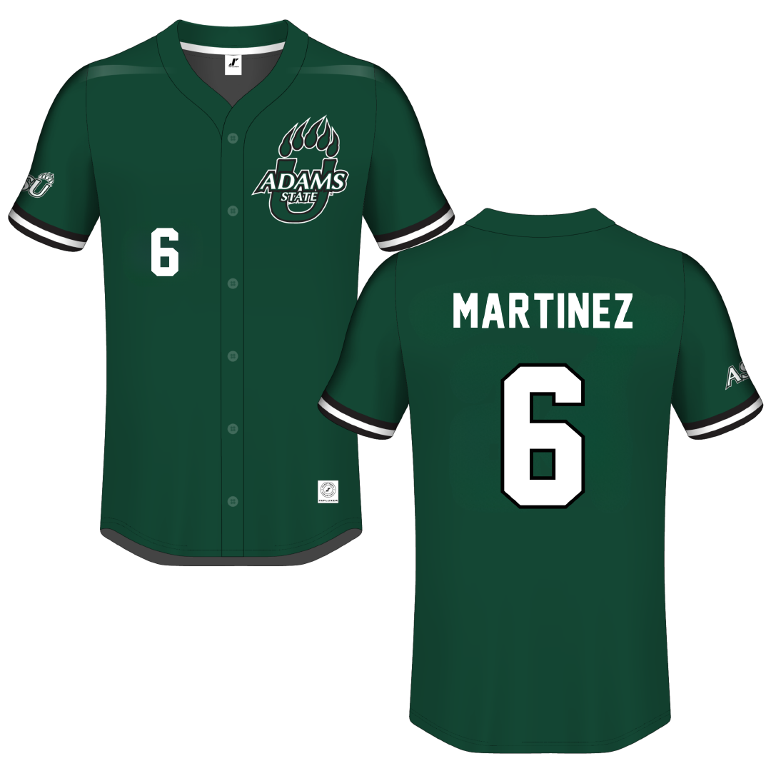 Adams State University Green Button-Down Jersey - #6 Gunner Martinez