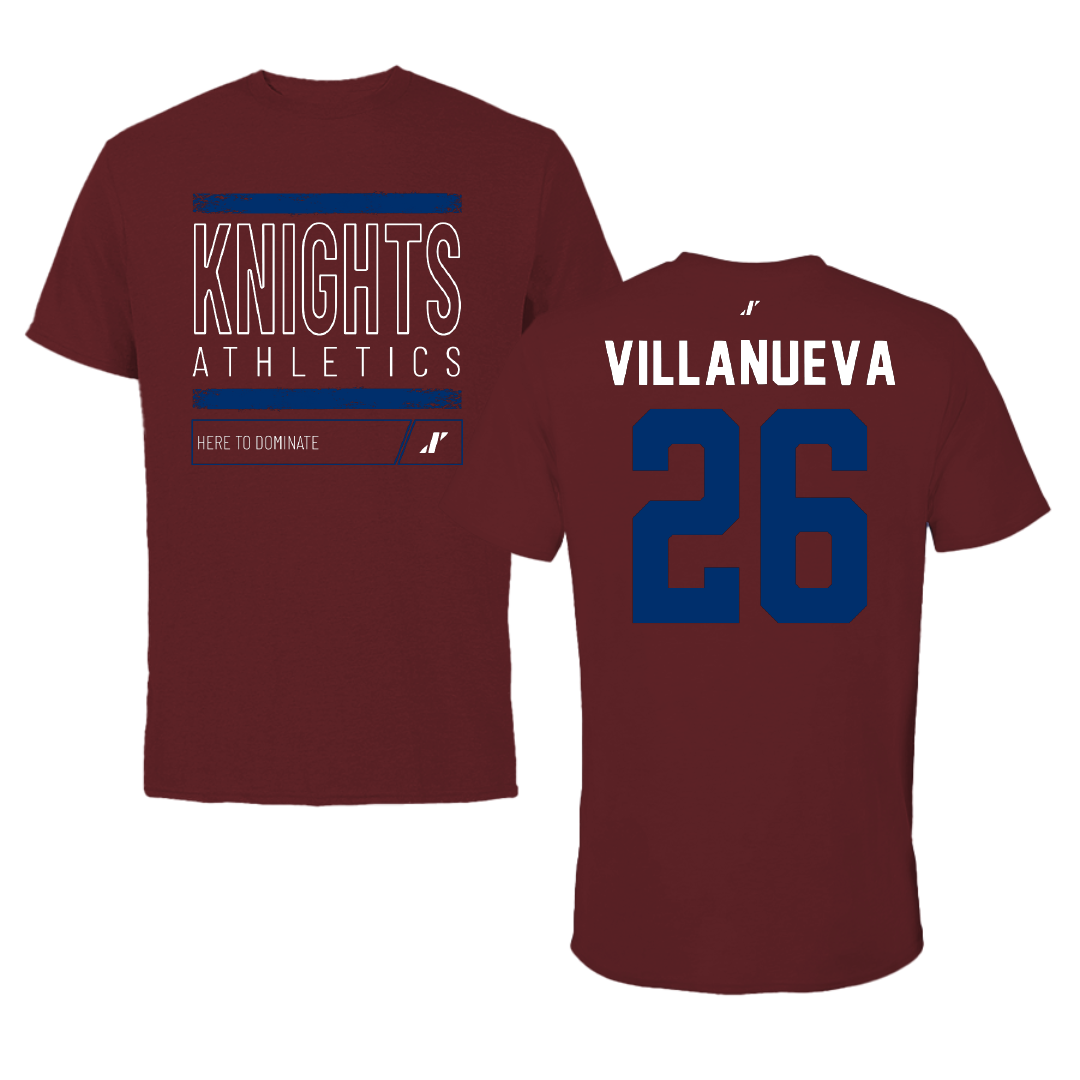 Fairleigh Dickinson University-Metropolitan Campus Soccer Maroon Dominate Tee - #26 Emily Villanueva