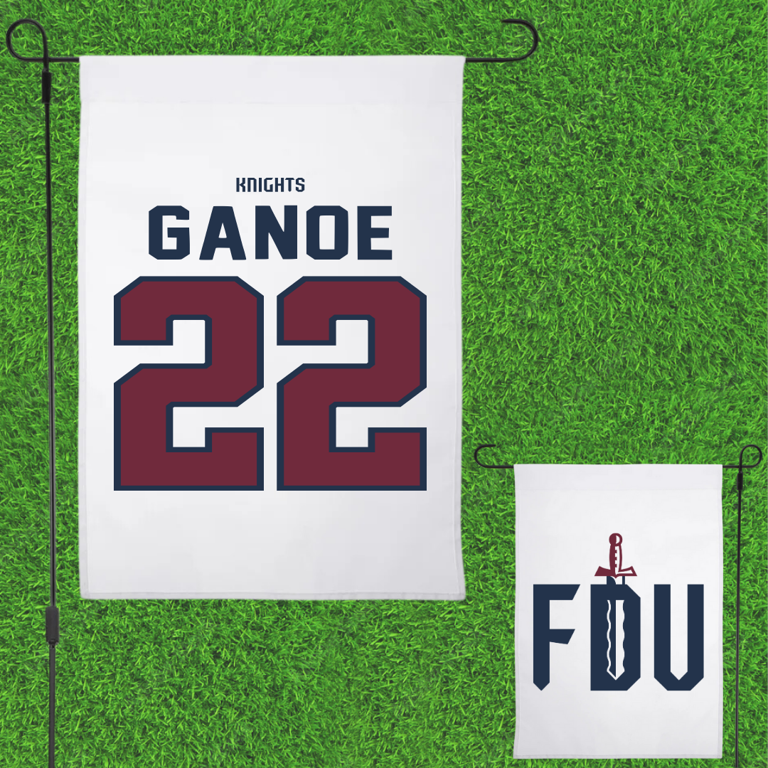 Fairleigh Dickinson University-Metropolitan Campus Volleyball White Garden Flag - #22 Kyndal Ganoe