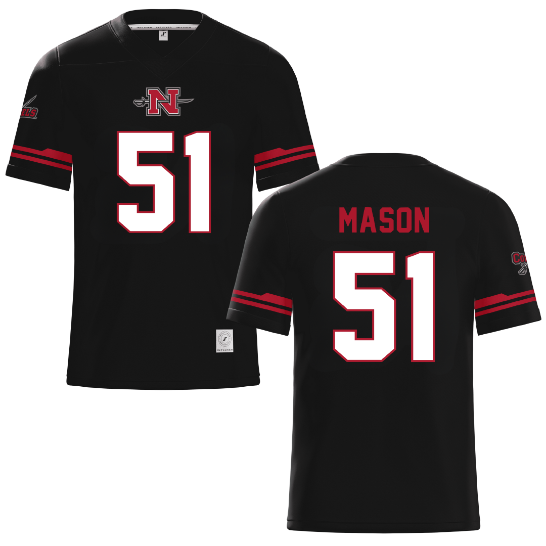 Nicholls State University Black Football Jersey - #51 Joe Mason