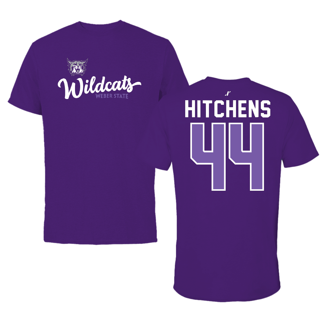 Weber State University Football Purple General Tee - #44 Mayson Hitchens