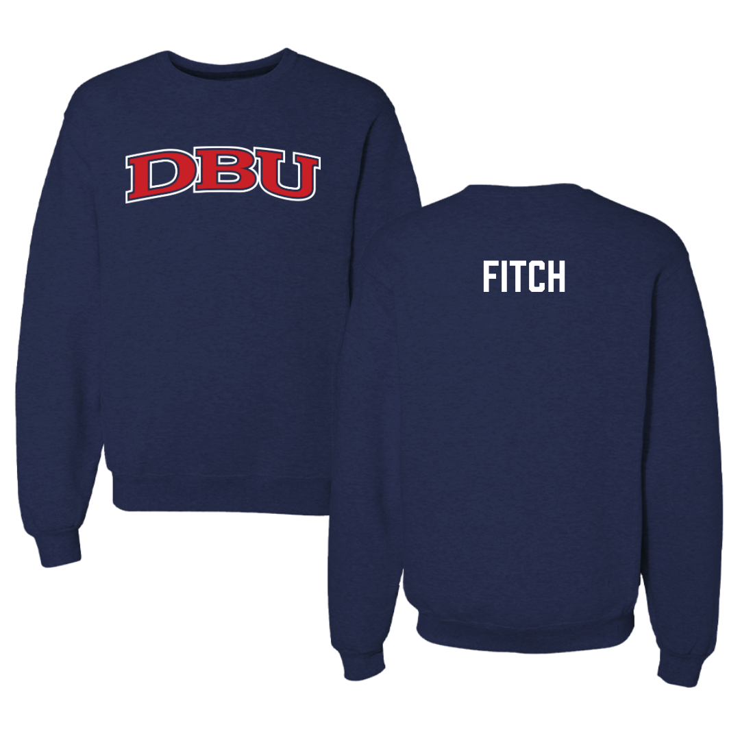 Dallas Baptist University TF and XC Navy DBU Crewneck - Micah Fitch