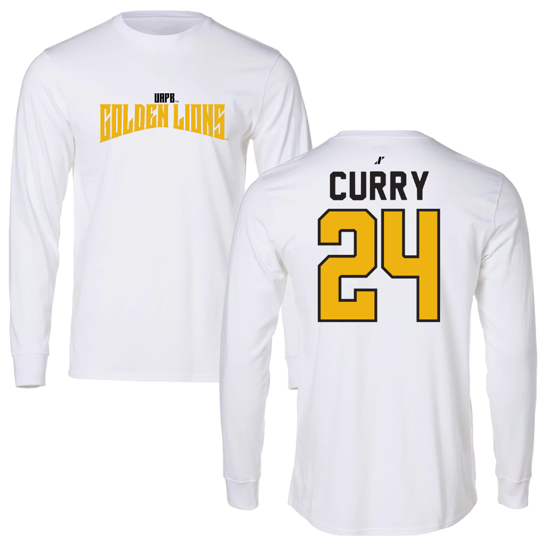 University of Arkansas-Pine Bluff Football White Classic Performance Long Sleeve - #24 BJ Curry
