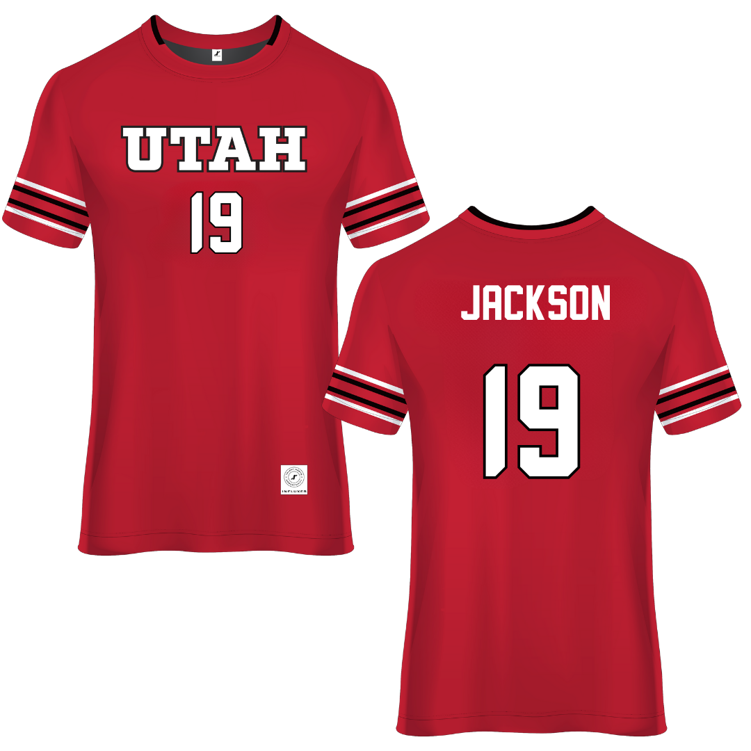 University of Utah Red Soccer Jersey - #19 Baylie Jackson