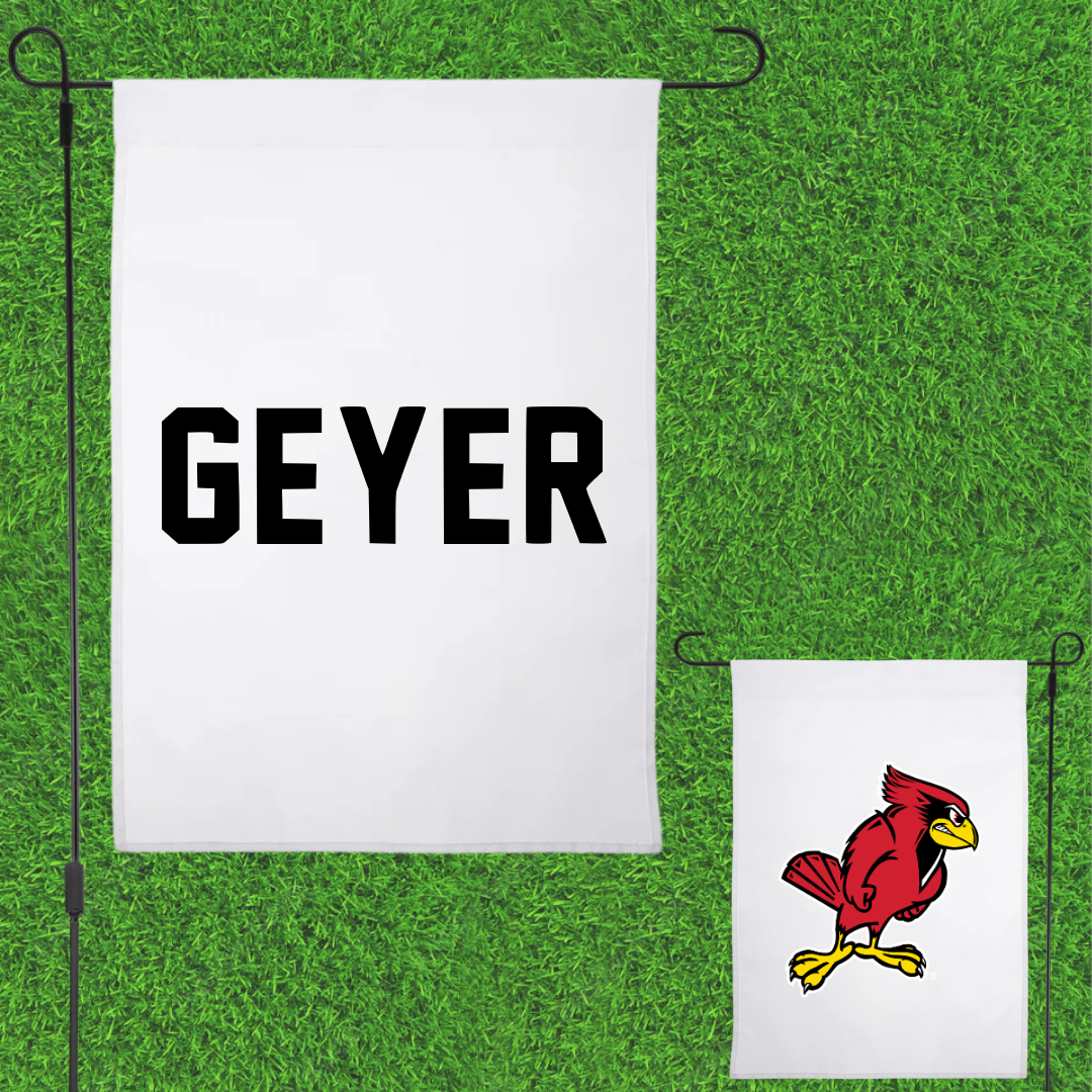 Illinois State University Track and Field White Garden Flag - Cambria Geyer
