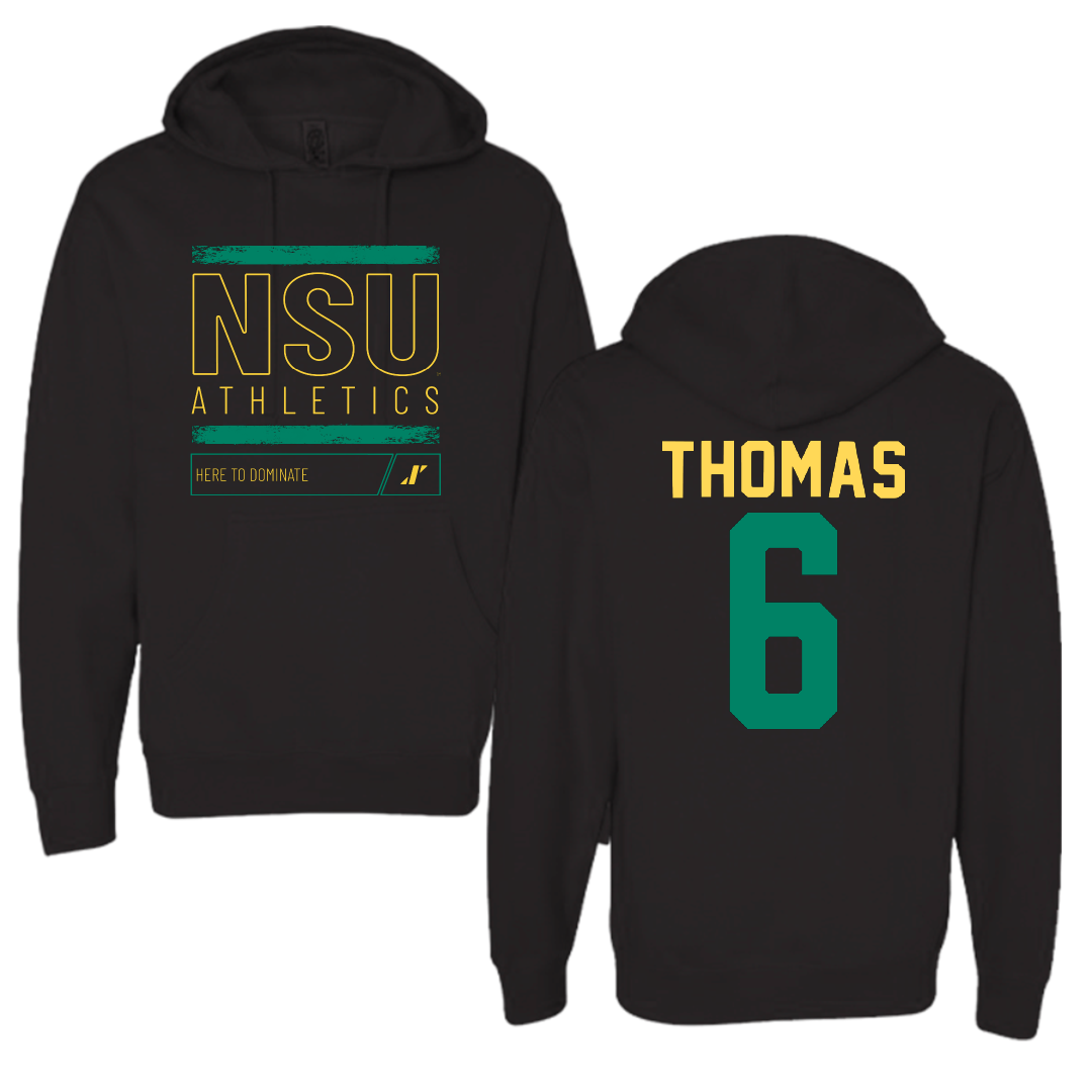 Norfolk State University Basketball Black Dominate Hoodie - #6 Jamarii Thomas