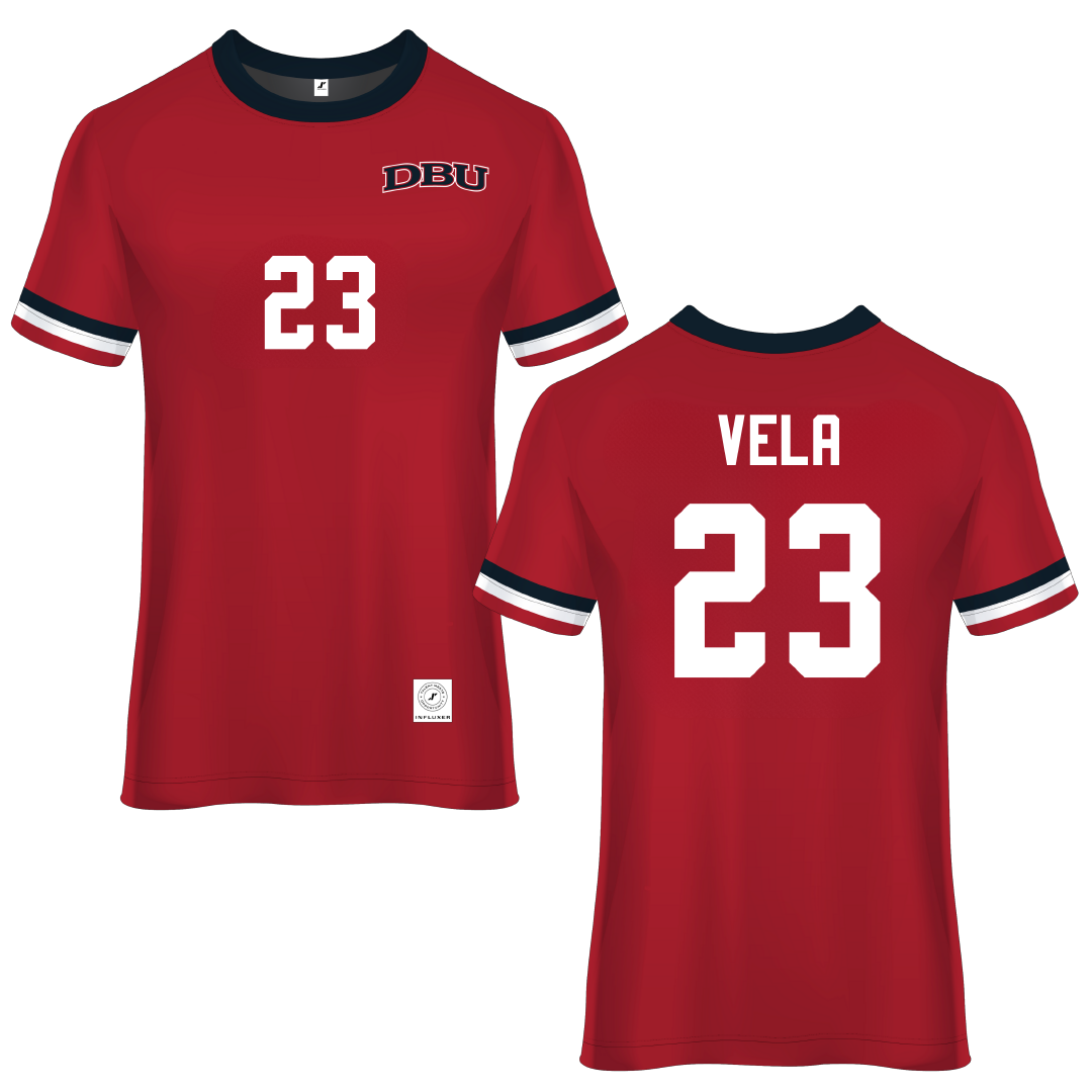 Dallas Baptist University Red Soccer Jersey - #23 Mckenna Vela