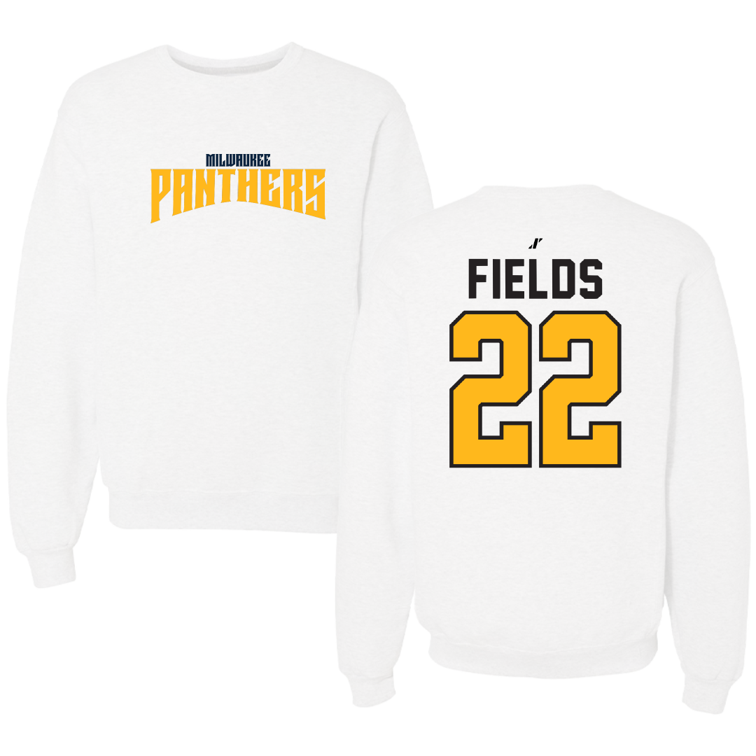 University of Wisconsin-Milwaukee Basketball White Classic Crewneck - #22 Faizon Fields