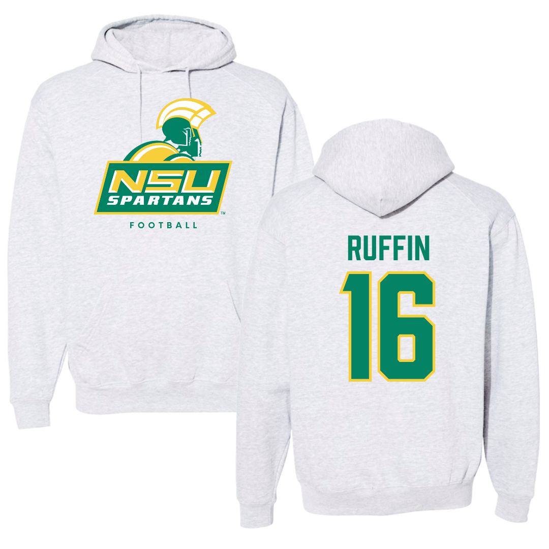 Norfolk State University Football Gray Hoodie - #16 Christian Ruffin