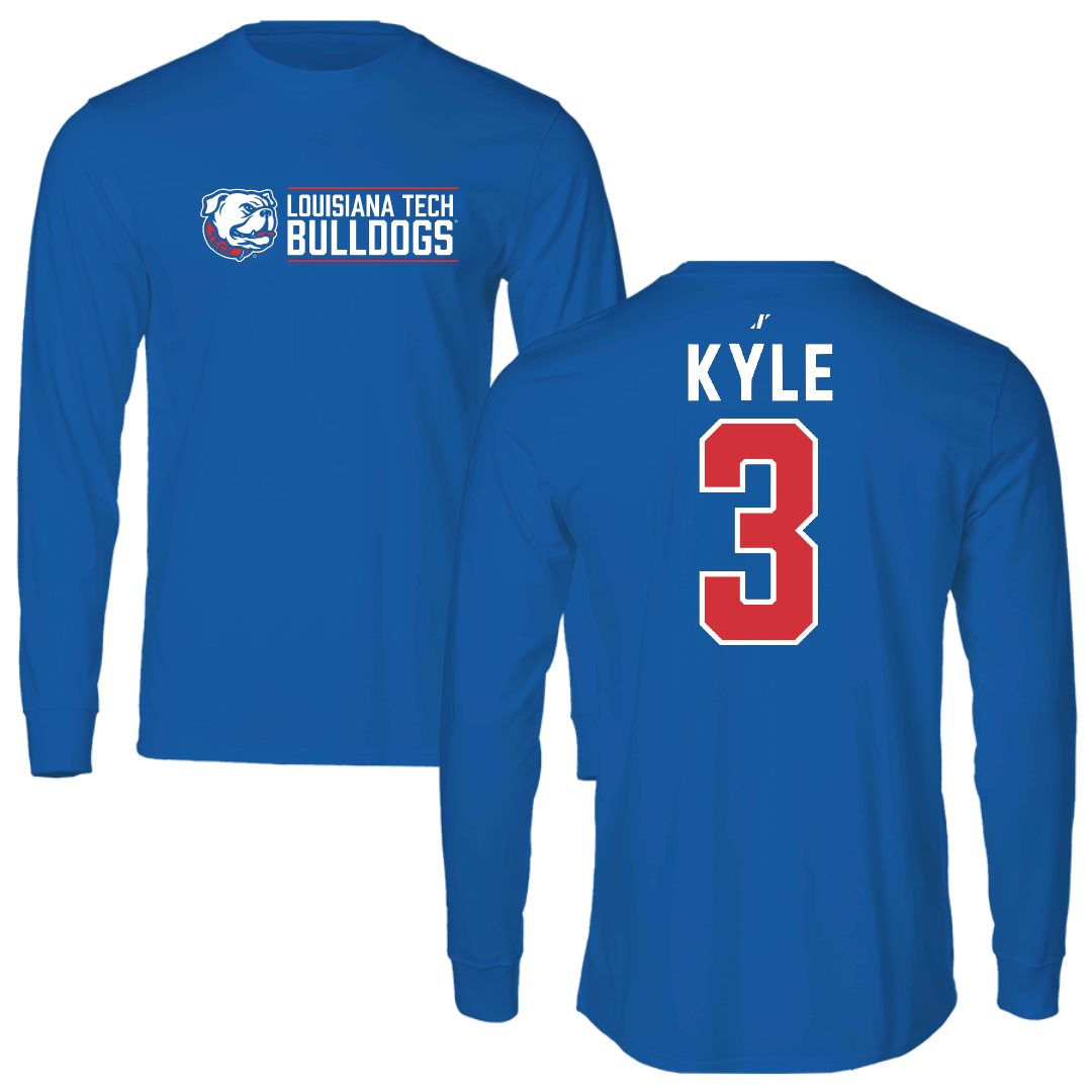 Louisiana Tech University Soccer Blue General Long Sleeve - #3 Avery Kyle