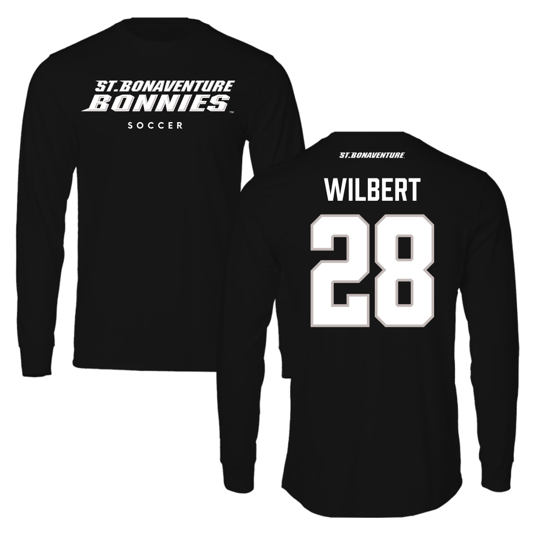 St. Bonaventure University Soccer Black Performance Long Sleeve - #28 Andrew Wilbert