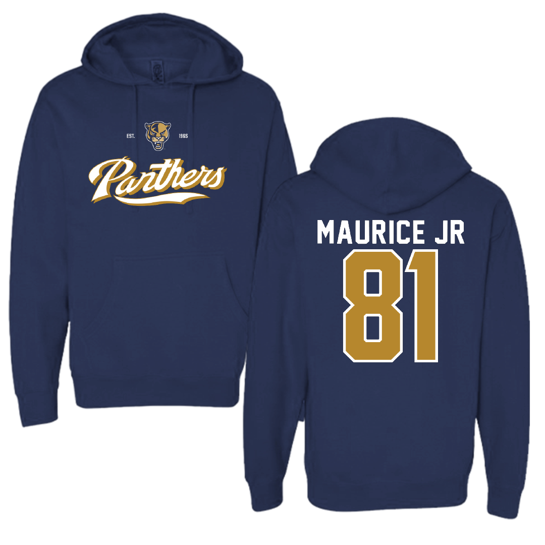 Florida International University Football Navy General Hoodie - #81 Luby Maurice Jr
