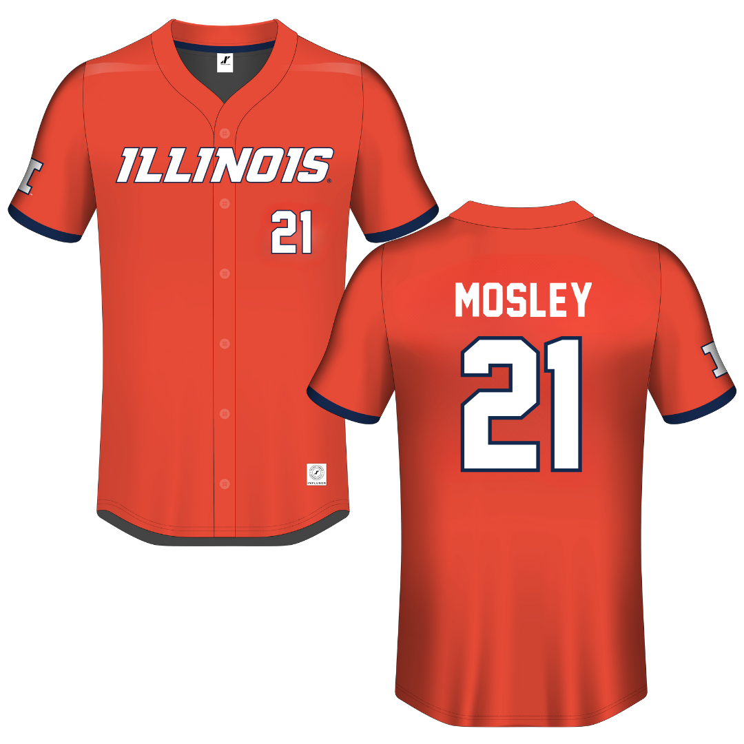 University of Illinois Orange Button-Down Jersey - #21 Delaney Mosley