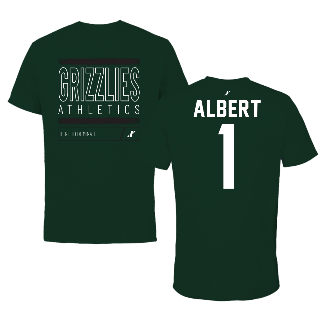 Adams State University Soccer Forest Green Dominate Performance Tee - #1 Lianna Albert