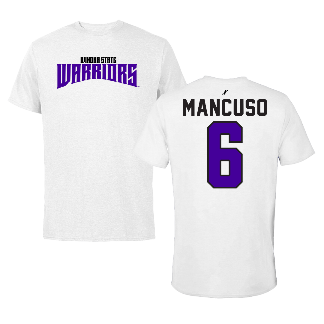 Winona State University Softball White Classic Tee - #6 Tiegan Mancuso