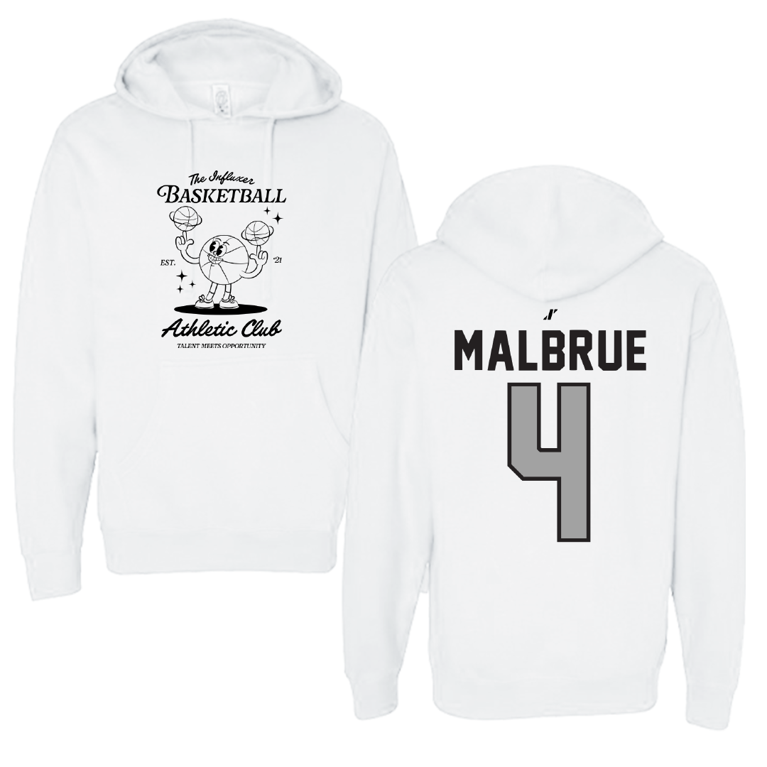 Basketball White Influxer Athletic Club Hoodie - #4 Jason Malbrue