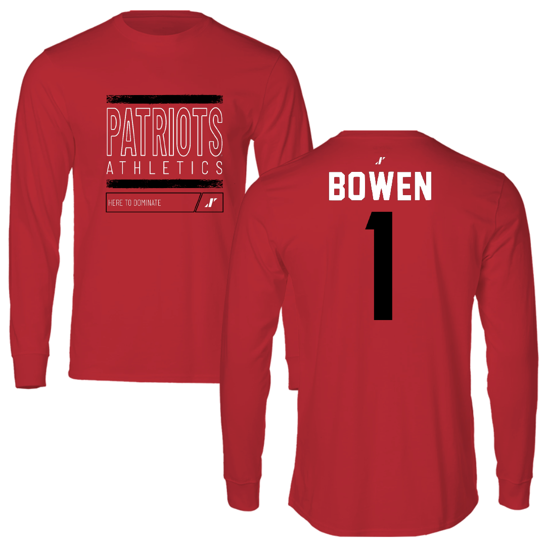 Dallas Baptist University Soccer Red Dominate Long Sleeve - #1 Breanna Bowen
