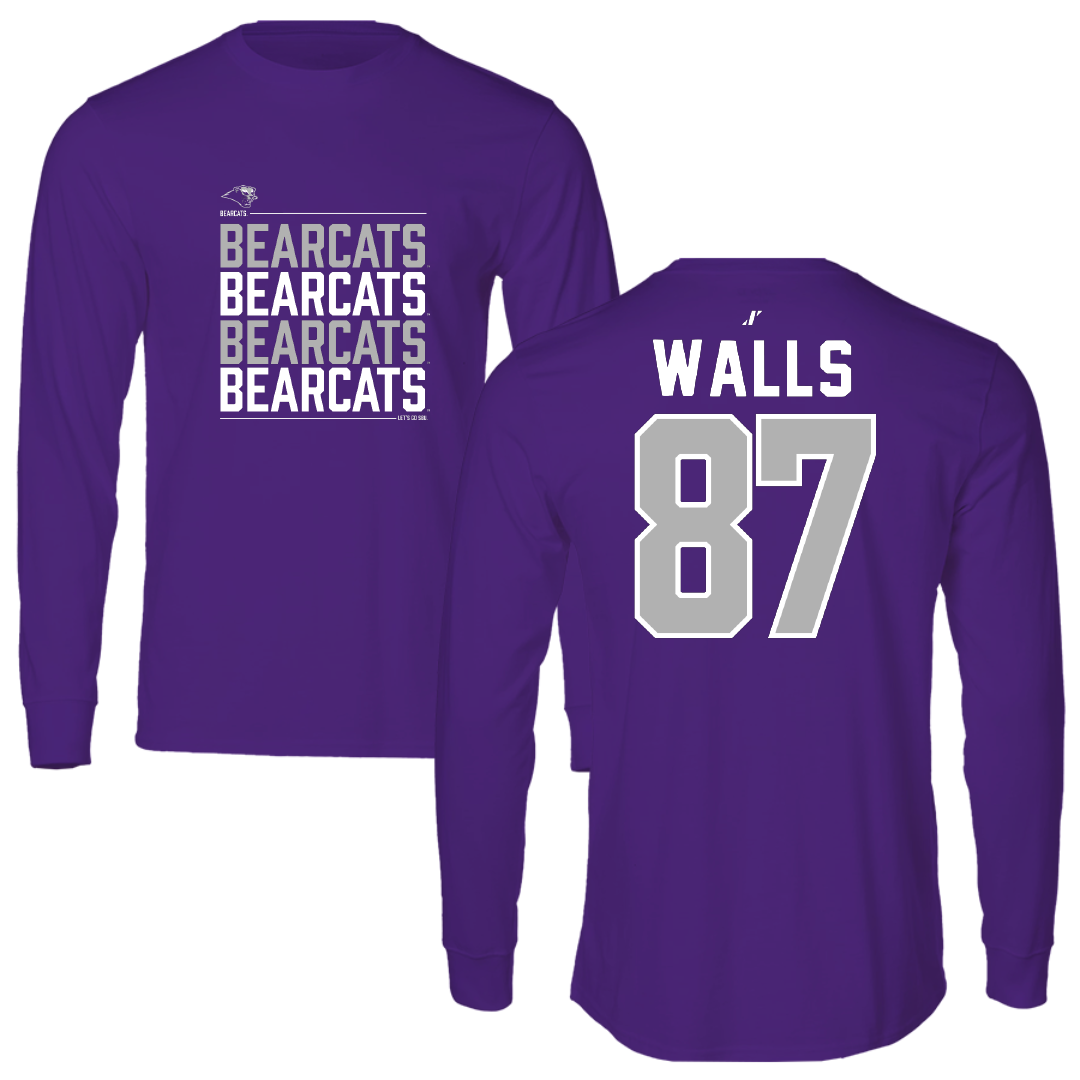 Southwest Baptist University Football Purple General Long Sleeve - #87 Gabriel Walls