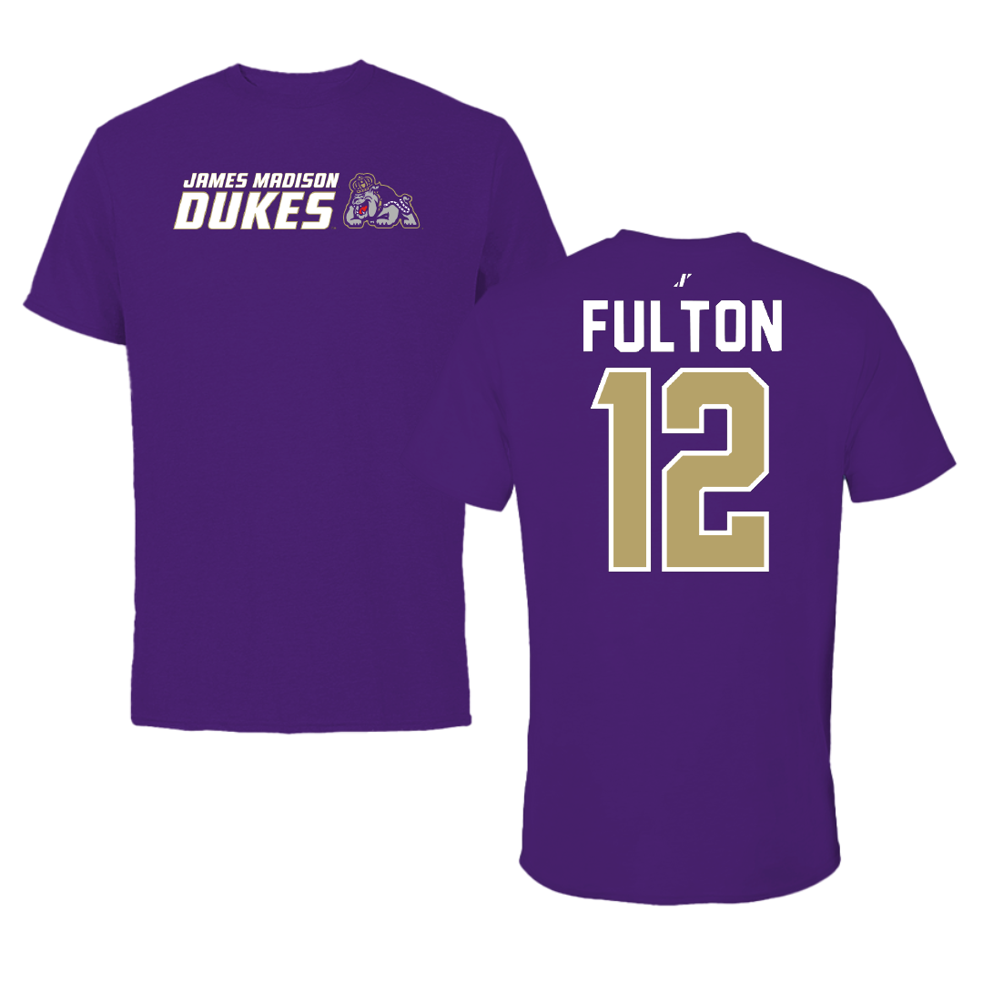 James Madison University Softball Purple General Tee - #12 Lauren Fulton