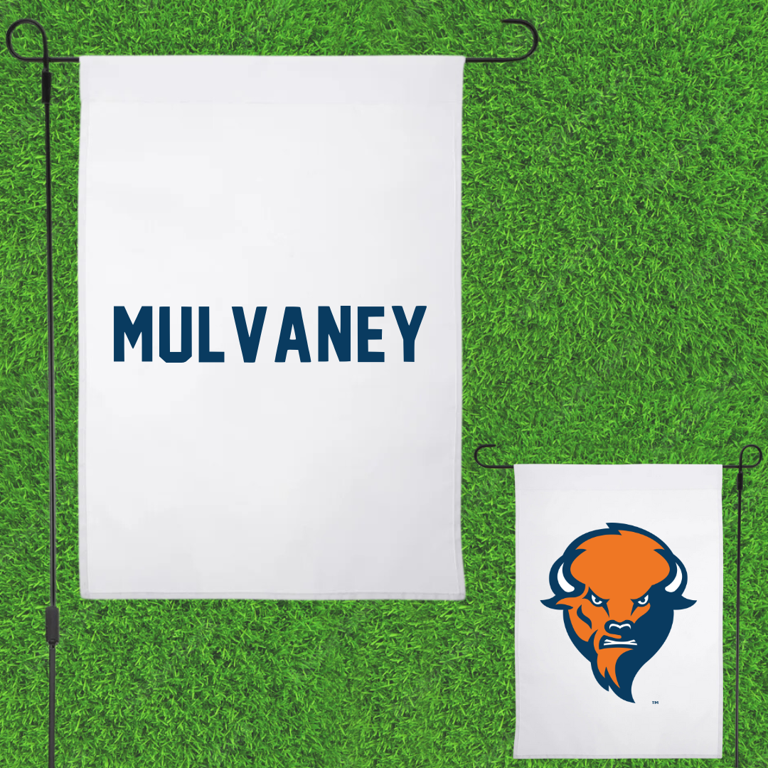 Bucknell University Wrestling White Garden Flag - Noah Mulvaney