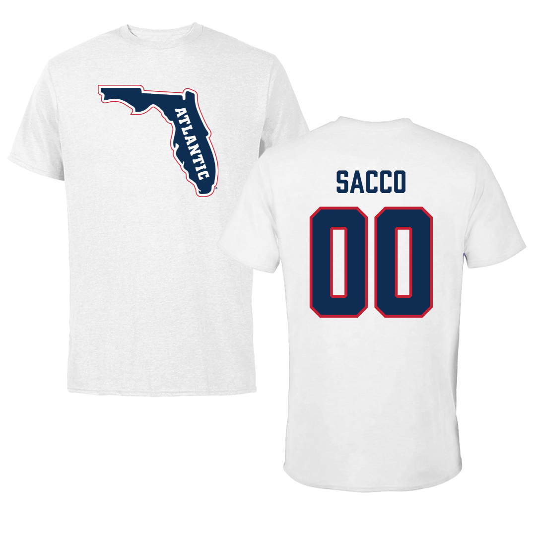 Florida Atlantic University Softball White Tee - #00 Gabby Sacco