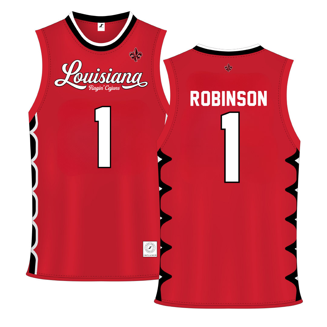 University of Louisiana at Lafayette Red Basketball Jersey - #1 Tamiah Robinson