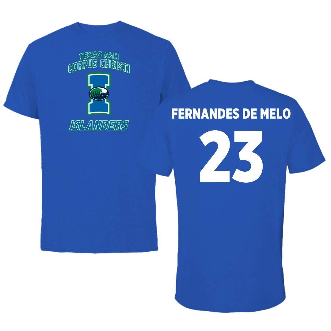 Texas A&M University-Corpus Christi Beach Volleyball Blue Islanders Tee - #23 Maria Fernandes De Melo