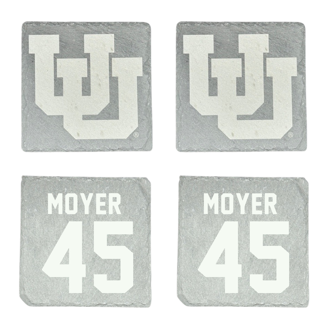 University of Utah Lacrosse Stone Coaster (4 Pack)  - #45 Carson Moyer